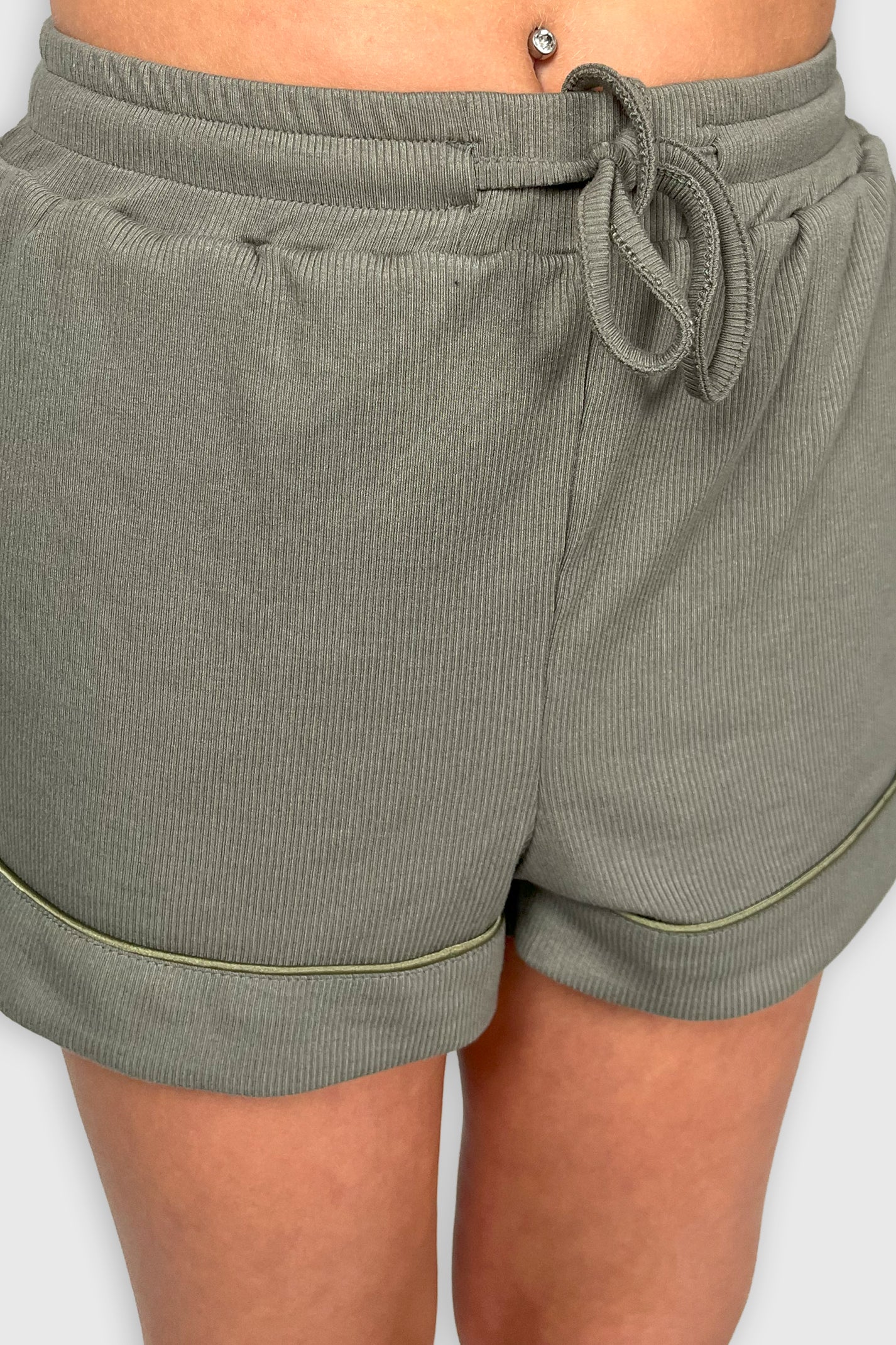 Short Stone Olive Pyjama Set