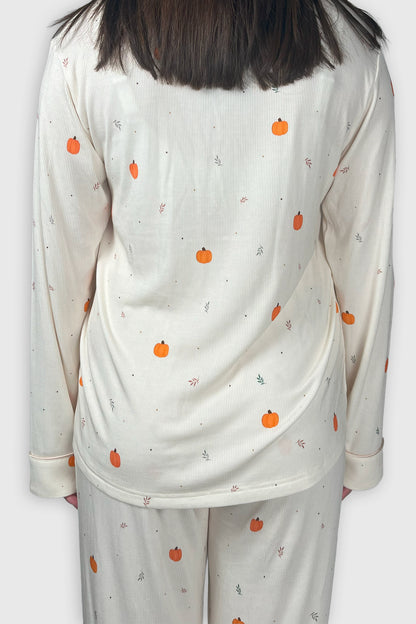 Long Pumpkin Pyjama Set
