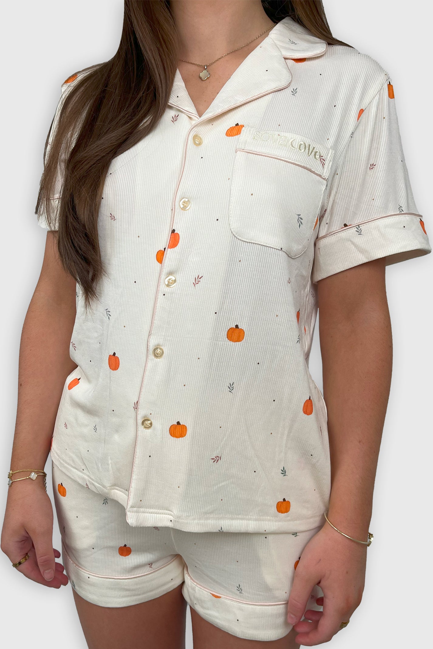 Short Pumpkin Pyjama Set